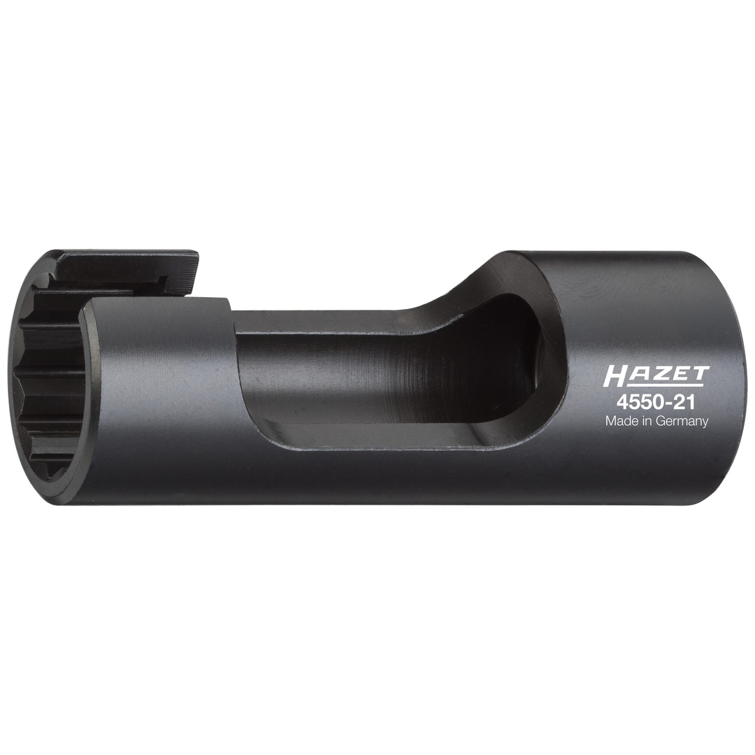 Hazet Einspritzleitungsschlüssel 1/2 (12,5 mm) Vierkant hohl, Außen Doppelsechskant Profil, SW 21 mm