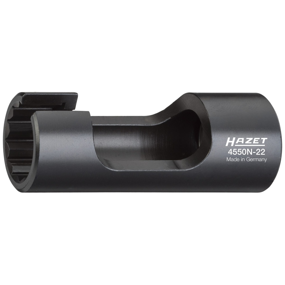 Hazet Einspritzleitungsschlüssel 1/2 (12,5 mm) Vierkant hohl, Außen Doppelsechskant Profil, SW 22 mm