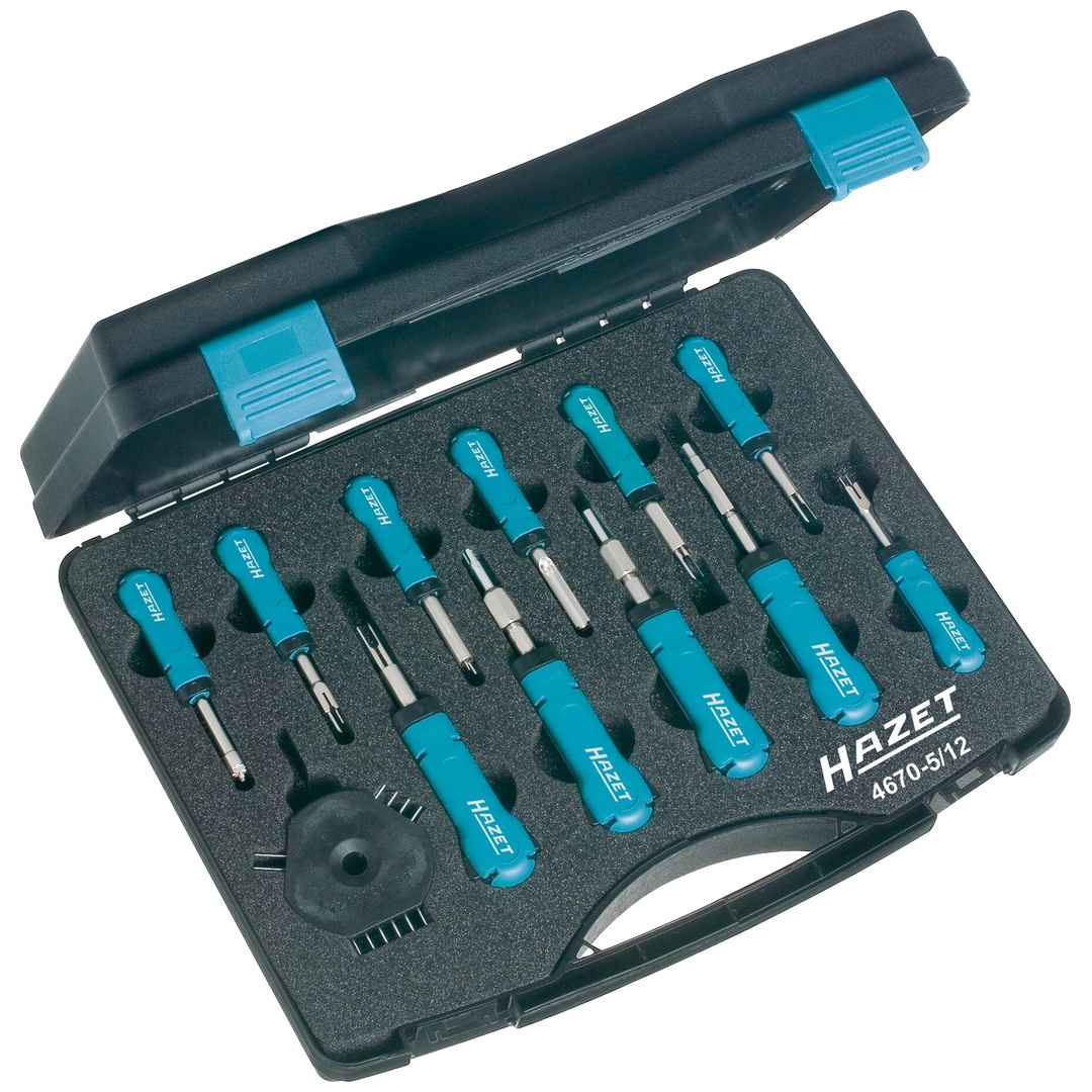Hazet Kabelentriegeler Sortiment 4670-5/12, 12-tlg.