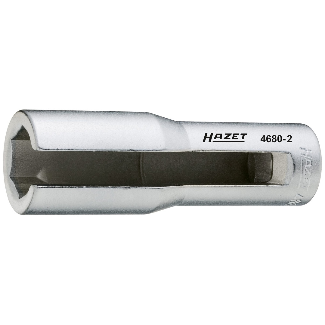 Hazet Lambda-Sonden Einsatz 4680-2, 1/2 (12,5 mm) Vierkant hohl, Außen Sechskant Profil, SW 22 mm