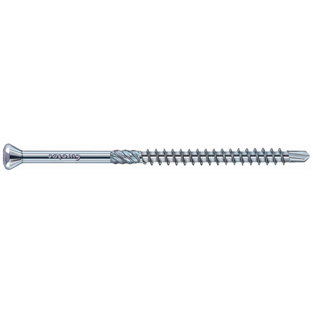 Eurotec Spanplattenschraube 3,2x20mm Zierkopf TX Stahl verzinkt, Bohrspitze