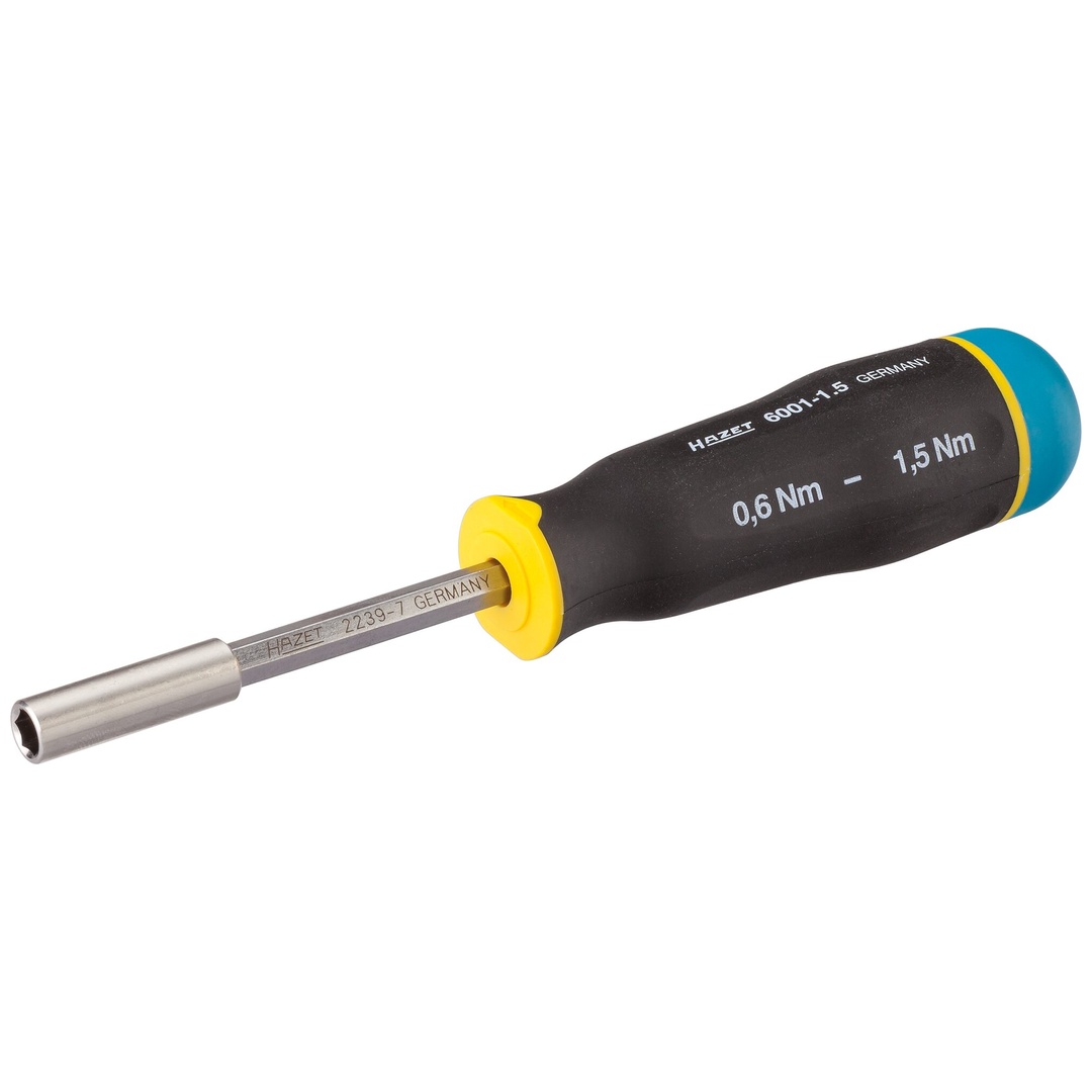 Hazet Drehmomentschraubendreher 0.6 - 1.5 Nm, Genauigkeit: 10%, 1/4 (6,3 mm) Sechskant hohl, 3-tlg.