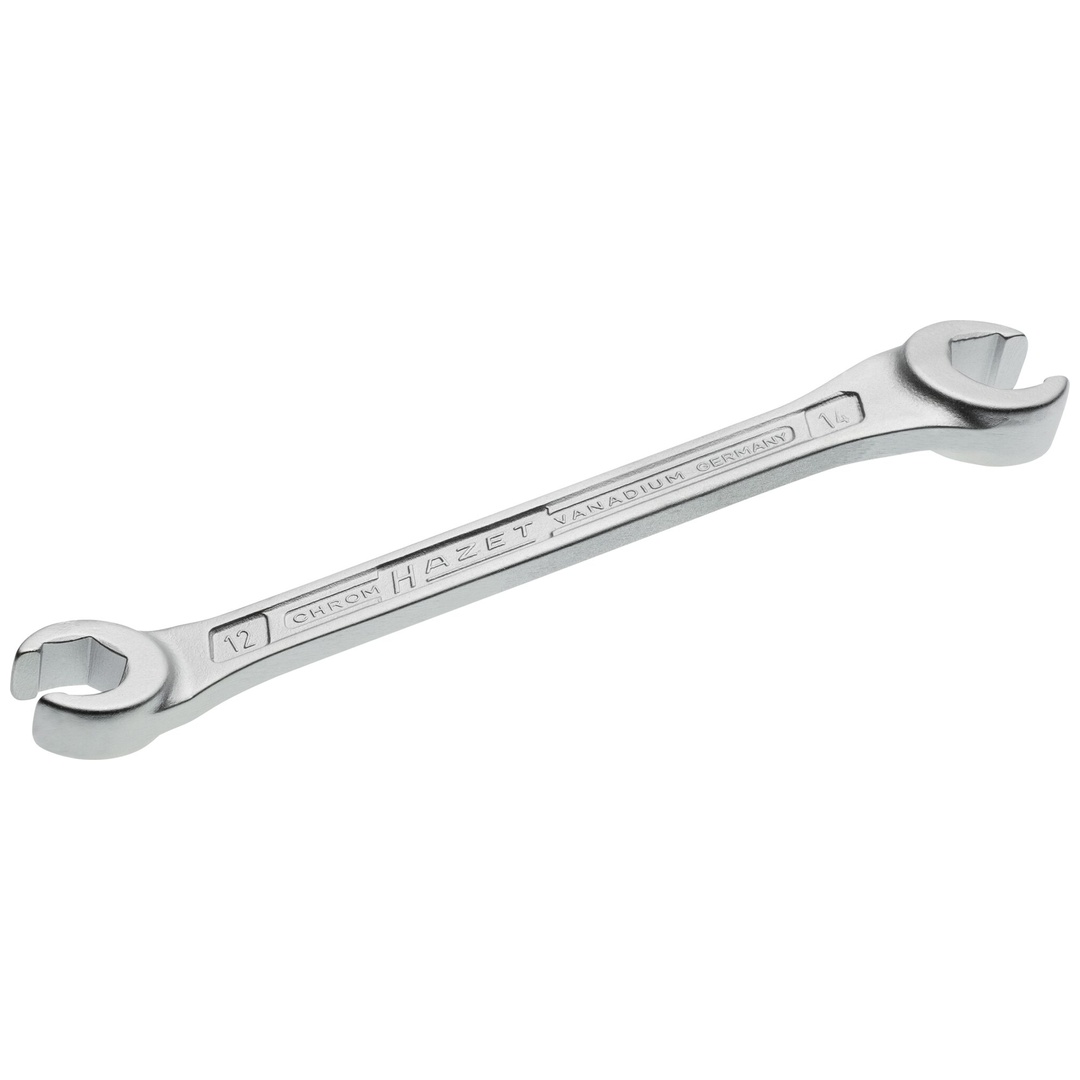 Hazet Doppel-Ringschlüssel, offen Außen Sechskant Profil, SW 12 x 14 mm