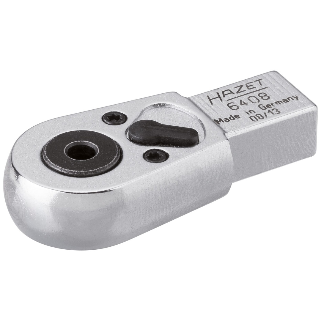 Hazet Bit Einsteck-Umschaltknarre 6408, 9 x 12 mm Einsteck-Vierkant massiv, 1/4 (6,3 mm) Sechskant hohl, Länge 46,5 mm