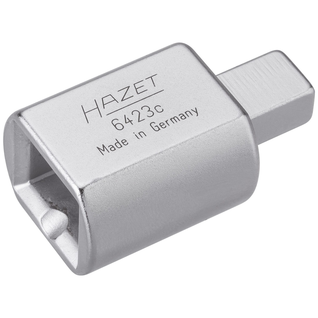 Hazet Einsteck-Adapter 6423C, 9 x 12 mm Einsteck-Vierkant massiv, 14 x 18 mm Einsteck-Vierkant hohl, Länge 50 mm