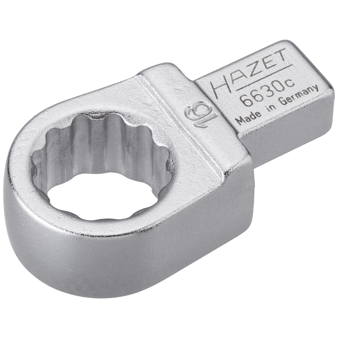 Hazet Einsteck-Ringschlüssel 9 x 12 mm Einsteck-Vierkant massiv, Außen Doppelsechskant-Tractionsprofil, SW 16 mm