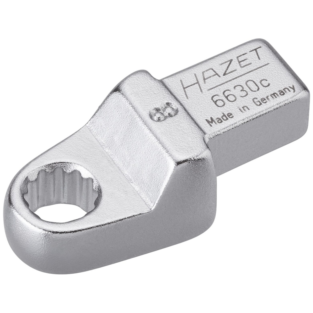 Hazet Einsteck-Ringschlüssel 9 x 12 mm Einsteck-Vierkant massiv, Außen Doppelsechskant-Tractionsprofil, SW 8 mm