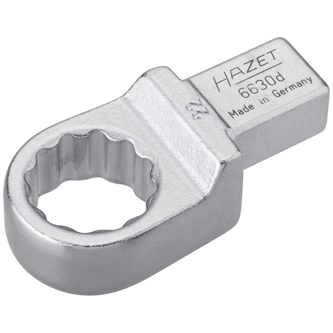 Hazet Einsteck-Ringschlüssel 14 x 18 mm Einsteck-Vierkant massiv, Außen Doppelsechskant-Tractionsprofil, SW 22 mm