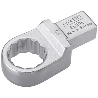 Hazet Einsteck-Ringschlüssel, Einsteck-Vierkant 14 x 18 mm, Außen-Doppel-Sechskant-Tractionsprofil, 22 mm