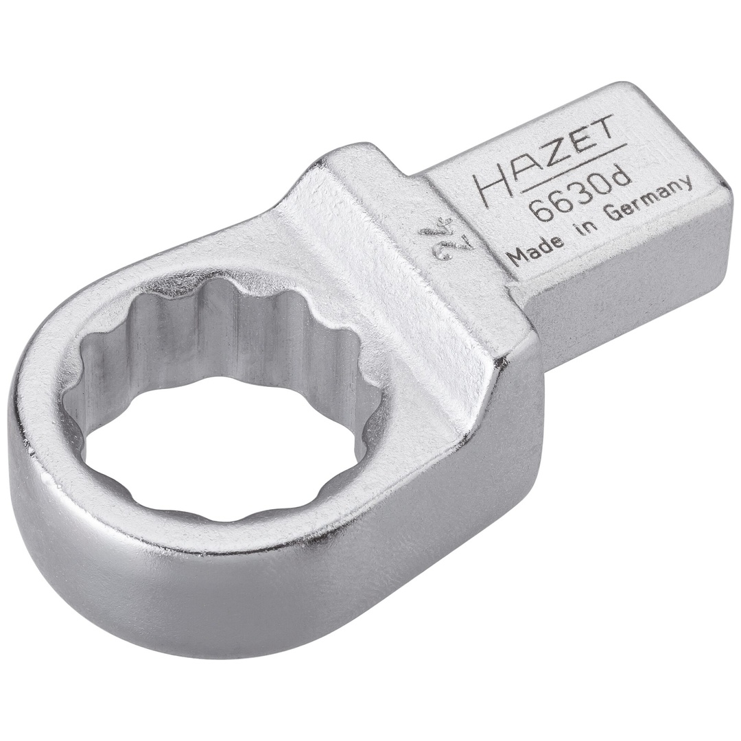 Hazet Einsteck-Ringschlüssel 14 x 18 mm Einsteck-Vierkant massiv, Außen Doppelsechskant-Tractionsprofil, SW 24 mm