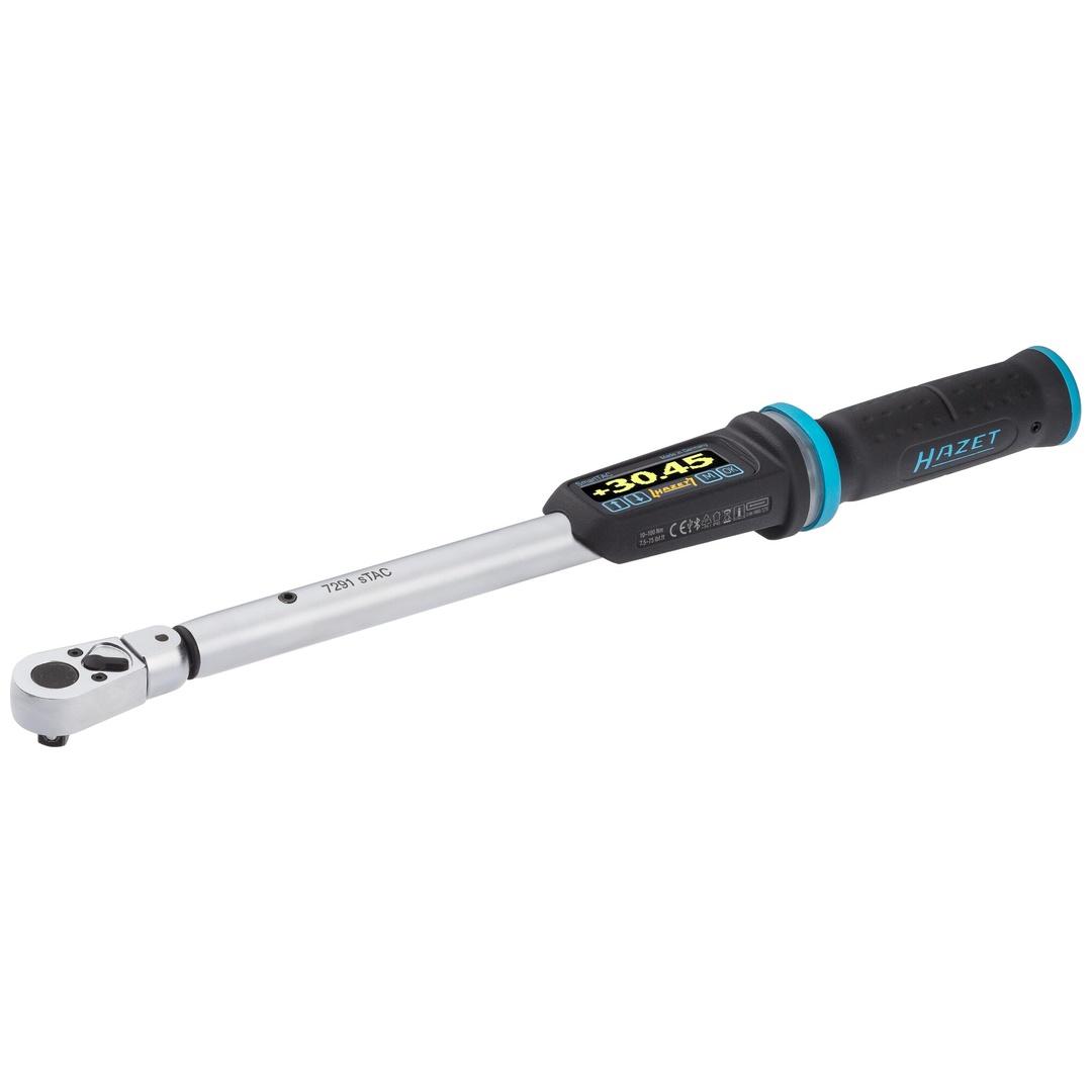 Hazet Elektronischer Drehmoment-/Drehwinkelschlüssel 10 - 100 Nm, lbf: 7.5 - 75 lbf.ft Genauigkeit: 1%, 9 x 12 mm Einsteck-Vierkant hohl, 3/8 (10 mm)