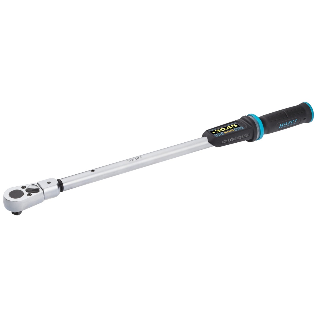 Hazet Elektronischer Drehmoment-/Drehwinkelschlüssel 20 - 200 Nm, lbf: 15 - 150 lbf.ft Genauigkeit: 1%, 14 x 18 mm Einsteck-Vierkant hohl, 1/2 (12,5