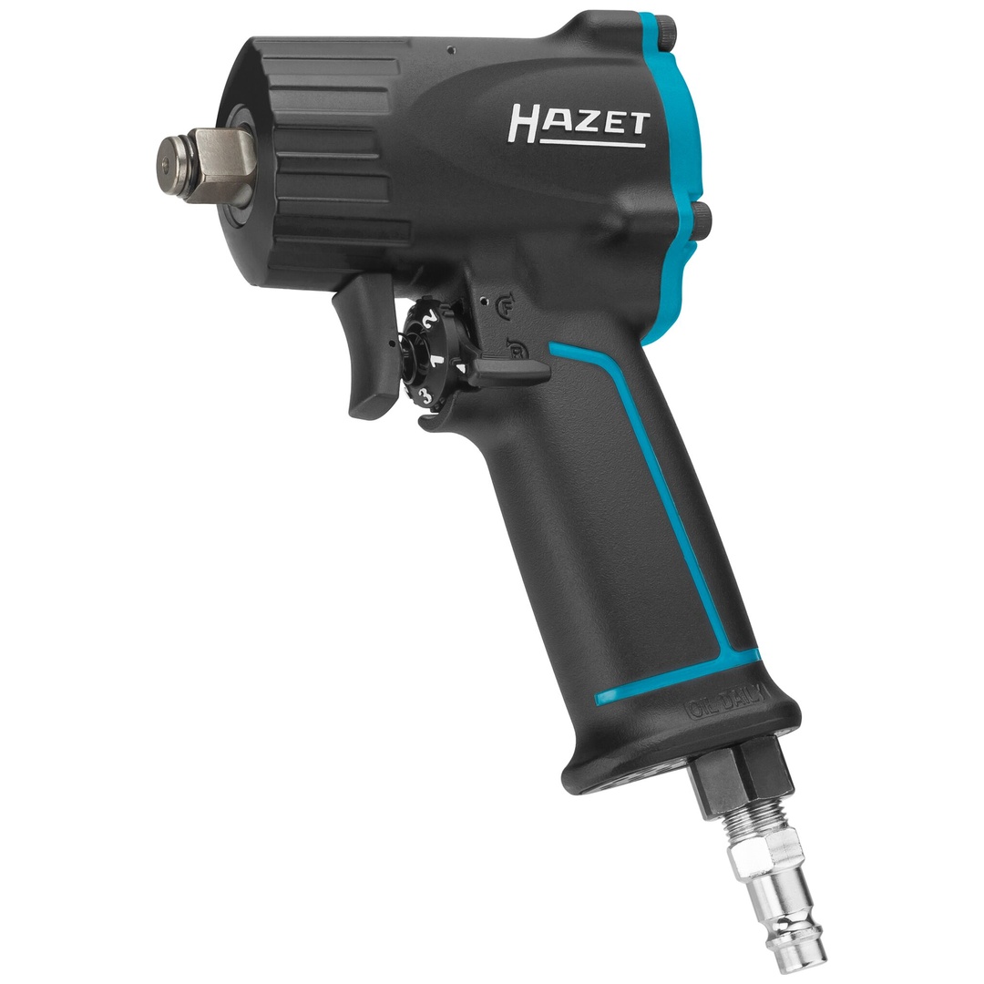 Hazet Schlagschrauber, extra kurz 9012M, 1100 Nm, 1/2 (12,5 mm) Vierkant massiv, Jumbohammer-Schlagwerk