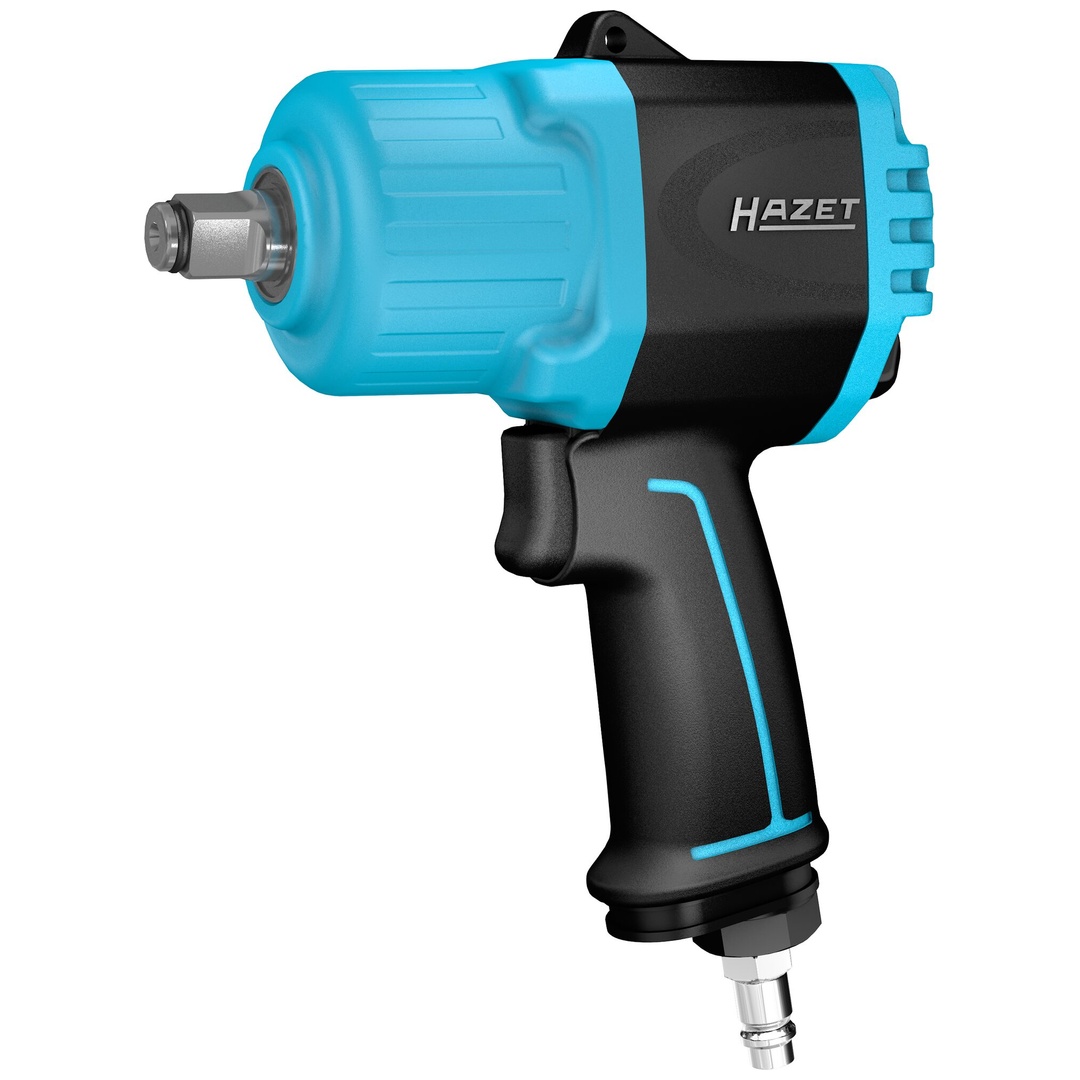 Hazet Twin Turbo Schlagschrauber 2200 Nm, 1/2 (12,5 mm) Vierkant massiv, Hochleistungs-Doppelhammer-Schlagwerk