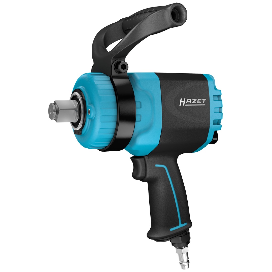 Hazet Twin Turbo Schlagschrauber 4100 Nm, 3/4 (20 mm) Vierkant massiv, Hochleistungs-Doppelhammer-Schlagwerk