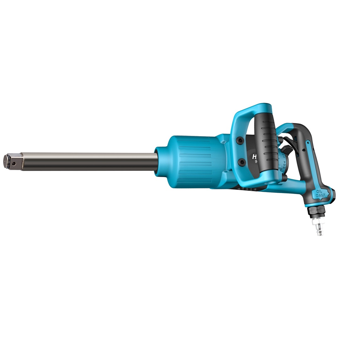 Hazet Schlagschrauber, lange Spindel 9014P-1, 3400 Nm, 1 (25 mm) Vierkant massiv, Direkthammer-Schlagwerk