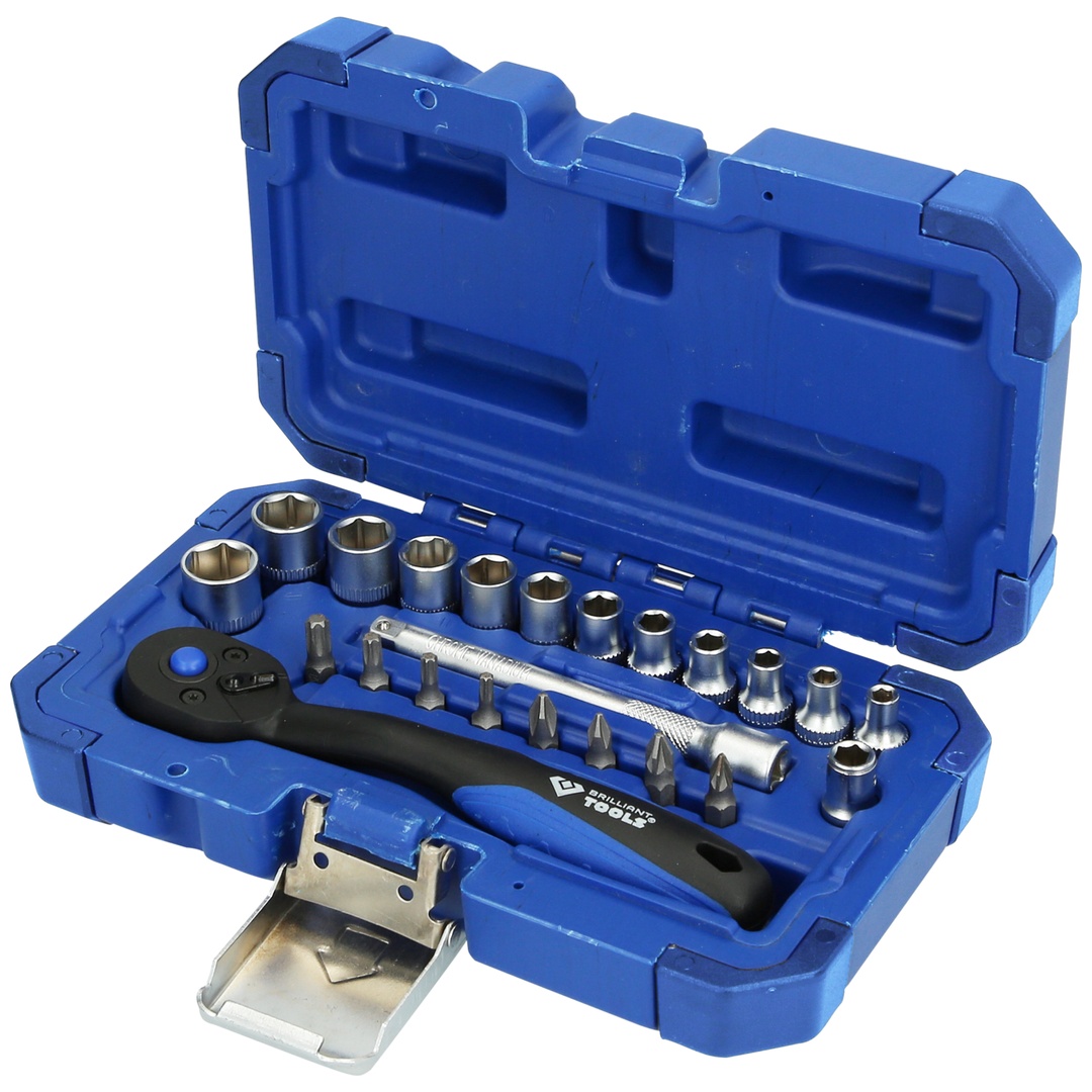Brilliant Tools 1/4 Steckschlüssel-Satz, 23-tlg.