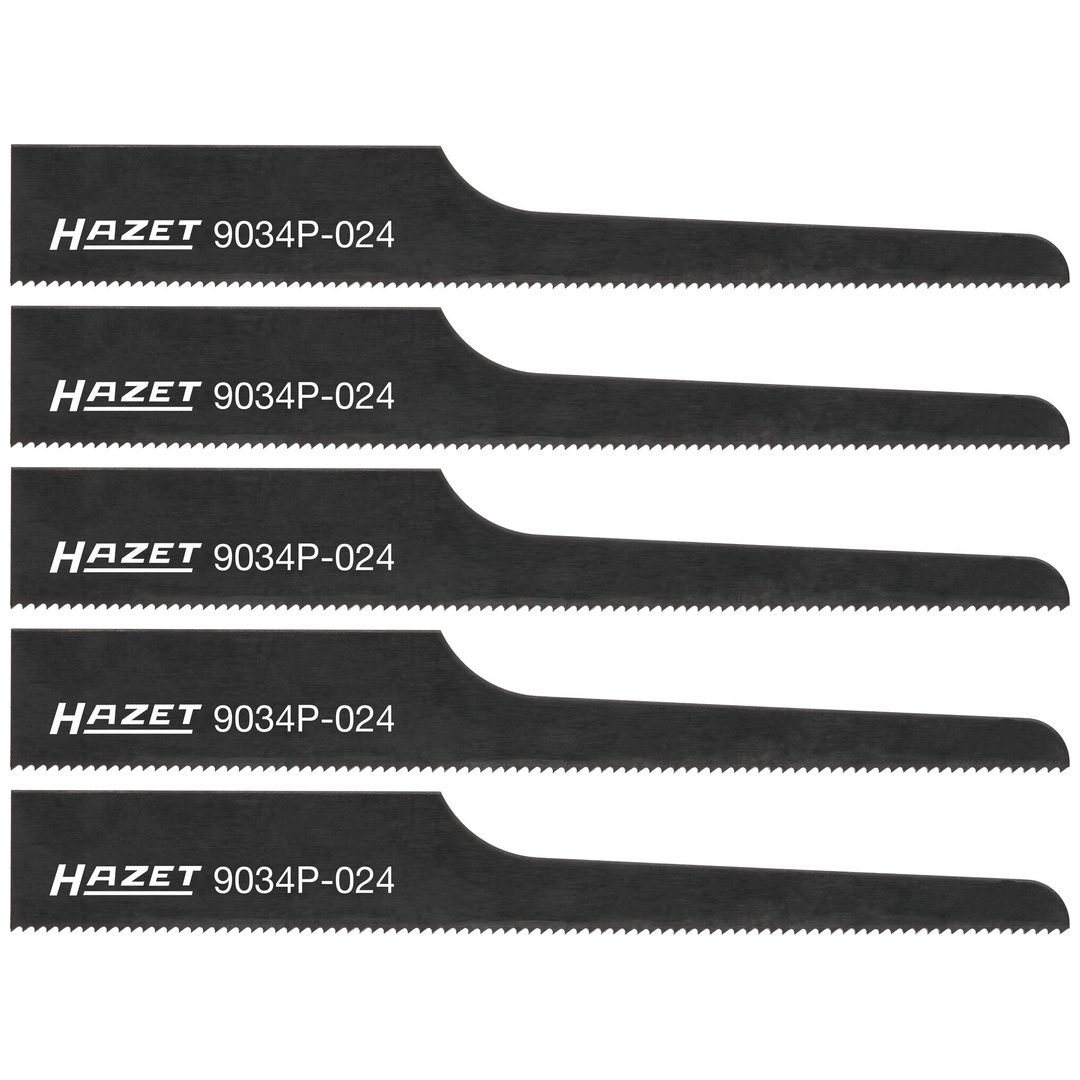 Hazet Stichsägeblätter, 24 Zähne, 5x 9034P-024/5, Länge 93 mm