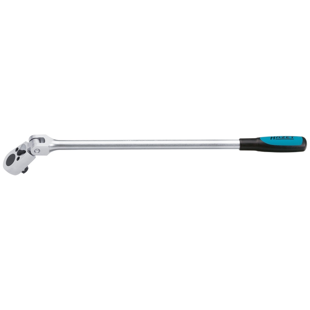 Hazet Umschaltknarre, lang, mit Gelenk 1/2 (12,5 mm) Vierkant massiv, Länge 511 mm