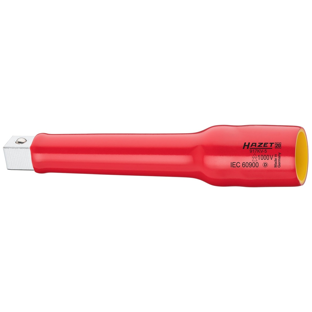 Hazet Verlängerung, schutzisoliert 1/2 (12,5 mm) Vierkant hohl, 1/2 (12,5 mm) Vierkant massiv, Länge 140 mm