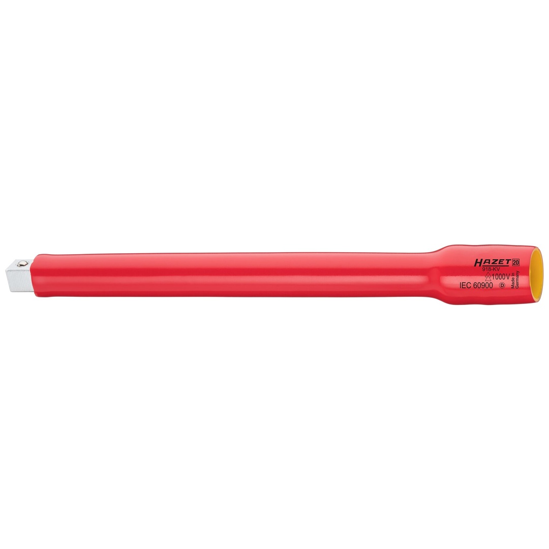 Hazet Verlängerung, schutzisoliert 1/2 (12,5 mm) Vierkant hohl, 1/2 (12,5 mm) Vierkant massiv, Länge 264 mm