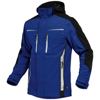 Leibwächter Sommer-Softshelljacke Herren FLEXS Gr. L kornblau/schwarz