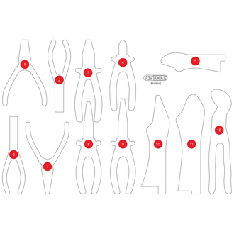 KS Tools Leere Schaumstoffeinlage zu 811.0012