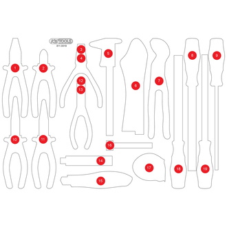 KS Tools Leere Schaumstoffeinlage zu 811.0019
