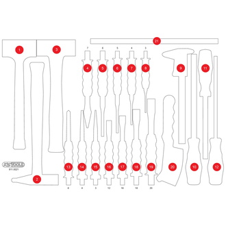 KS Tools Leere Schaumstoffeinlage zu 811.0021