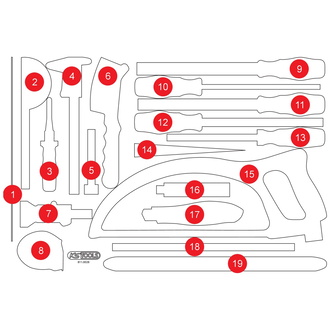 KS Tools Leere Schaumstoffeinlage zu 811.0028