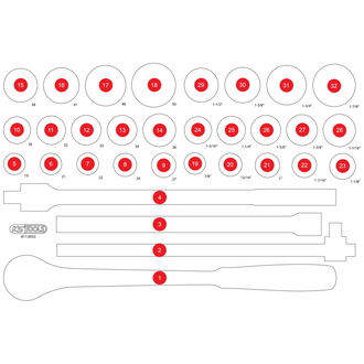 KS Tools Leere Schaumstoffeinlage zu 811.0032