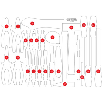 KS Tools Leere Schaumstoffeinlage zu 811.0033