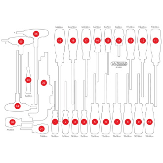 KS Tools Leere Schaumstoffeinlage zu 811.0034