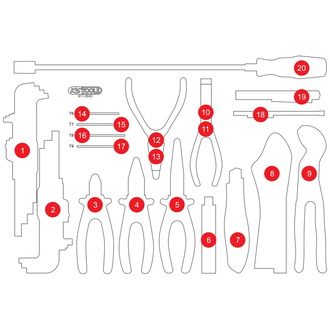 KS Tools Leere Schaumstoffeinlage zu 811.0045