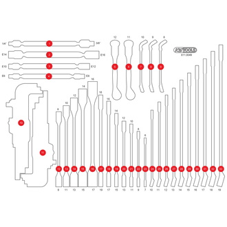 KS Tools Leere Schaumstoffeinlage zu 811.0049