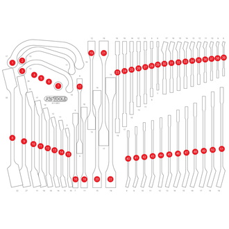 KS Tools Leere Schaumstoffeinlage zu 811.0051