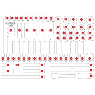 KS Tools Leere Schaumstoffeinlage zu 811.0064