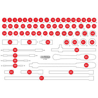 KS Tools Leere Schaumstoffeinlage zu 811.0066