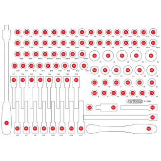 KS Tools Leere Schaumstoffeinlage zu 811.0095