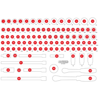 KS Tools Leere Schaumstoffeinlage zu 811.0101