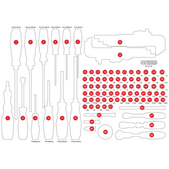 KS Tools Leere Schaumstoffeinlage zu 811.0105