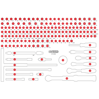 KS Tools Leere Schaumstoffeinlage zu 811.0169