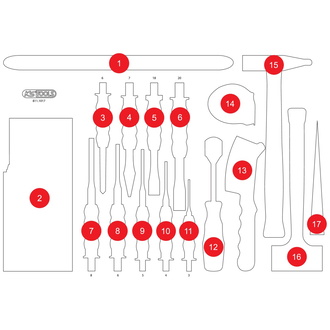 KS Tools Leere Schaumstoffeinlage zu 811.1017