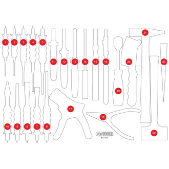 KS Tools Leere Schaumstoffeinlage zu 811.1023