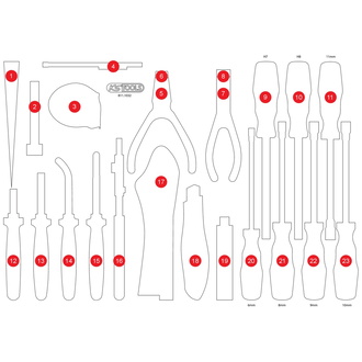 KS Tools Leere Schaumstoffeinlage zu 811.1032