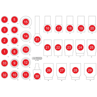 KS Tools Leere Schaumstoffeinlage zu 811.1033