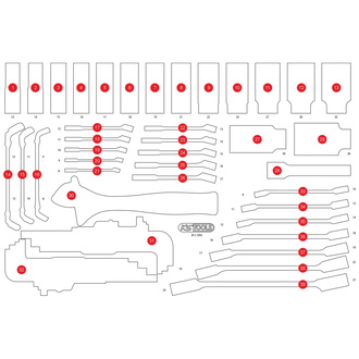 KS Tools Leere Schaumstoffeinlage zu 811.1055