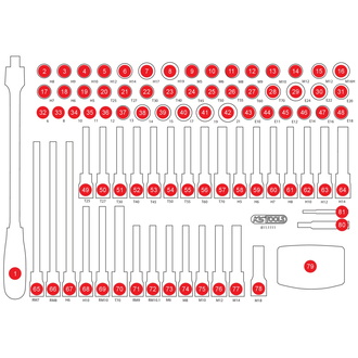 KS Tools Leere Schaumstoffeinlage zu 811.1111