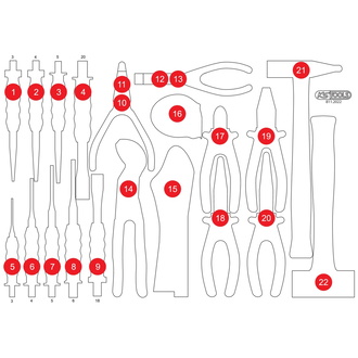 KS Tools Leere Schaumstoffeinlage zu 811.2022