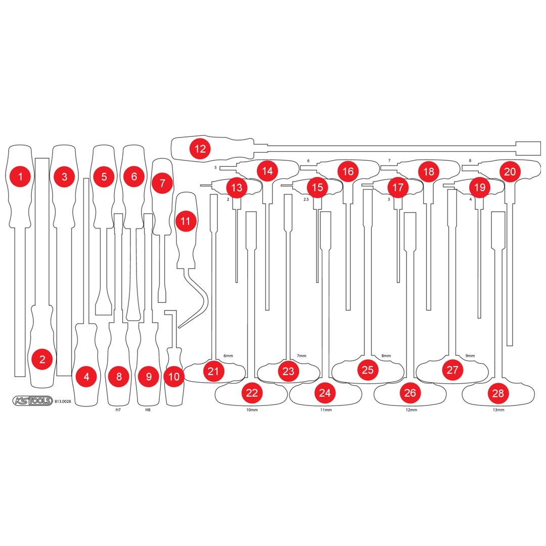 KS Tools Leere Schaumstoffeinlage zu 813.0028